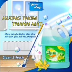 Nước lau sàn Clara - Hương hoa rừng - Can 3.8Kg