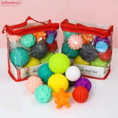 Set 10 Bóng Cảm Giác INFANTINO Textured Multi Ball Dành Cho Bé Giúp Phát Triển Kỹ Năng Và Trí Tuệ