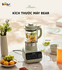 Máy Làm Sữa Hạt Đa Năng 1.75L Bear PBJ-D12V1, Nấu Sữa Đậu Nành, Xay Sinh Tố, chống ồn tốt, 10 Chức Năng, BH 18 tháng