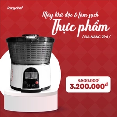 Máy Khử độc và Làm sạch thực phẩm đa năng 7in1 Lazychef LC-01RR