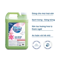 Nước lau sàn Clara+ - Hương hoa ly - 9.5kg