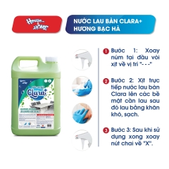 Nước lau bàn Clara+ Hương bạc hà - 9.5Kg