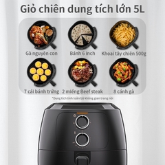 Nồi chiên không dầu Simplus dung tích lớn 5L KQZG008 - Bảo Hành 1 Năm 1 Đổi 1