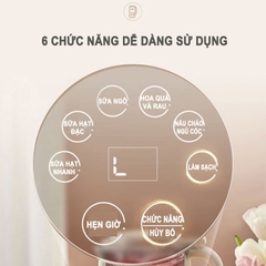 Máy làm sữa hạt Bear 600ml D06X3,  6 chức năng, xay nấu sữa hạt, xay sinh tố đa năng,  – Hàng chính hãng BH 6-18 tháng