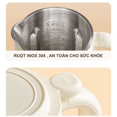 Máy làm sữa hạt Bear 600ml D06X3,  6 chức năng, xay nấu sữa hạt, xay sinh tố đa năng,  – Hàng chính hãng BH 6-18 tháng