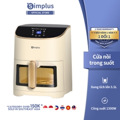 Nồi chiên không dầu Simplus Dung tích lớn 5.5L KQZG012 - Bảo Hành 1 Năm 1 Đổi 1
