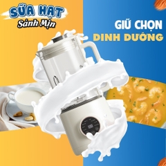 Máy làm sữa hạt Gilux GLJ16 - 8 chức năng TẶNG Sách công thức, Máy nấu sữa hạt 1.5L Bảo Hành 12 tháng
