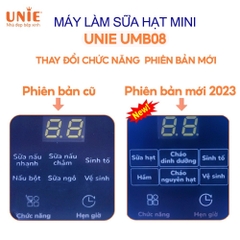 Máy làm sữa hạt Unie UMB08 PRO - Nắp INOX 304 cải tiến,dung tích 600ml,đa năng xay nấu