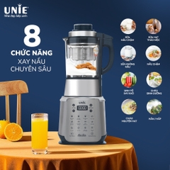 Máy làm sữa hạt Unie V9S, công suất 1800W, dung tích 1.75L, tự làm sạch cối thủy tinh, hàng cao cấp bảo hành 24 tháng