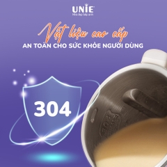Máy làm sữa hạt đa năng UNIE UMB06, 6 tính năng xay nấu, chất liệu inox 304 cao cấp