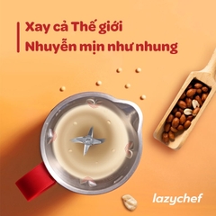 Máy xay nấu sữa hạt đa năng 5in1 Ver 2.0 Lazychef (Phiên bản nắp Inox)