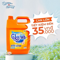 Nước giặt xả Clara - Hương hoa nắng ban mai - Can 5Kg