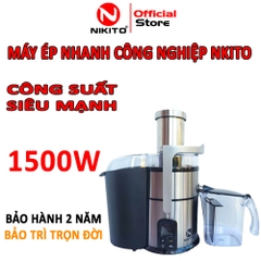 Máy ép nhanh trái cây NIKITO công suất cao 1500W, dung tích 1000ml, bảo hành 24 tháng ép hoa quả, rau củ, siêu khỏe