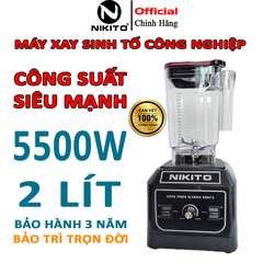 Máy Xay Sinh Tố Công Nghiệp NIKITO 5500W Nhật Bản Cối 2L Xay Rau Má,Tôm,Cua Cá, Nước Sốt,Sinh Tố Đá Xay,Bảo Hành 2 Năm