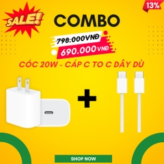 Combo Cóc 20W - Cáp C To C Dây Dù