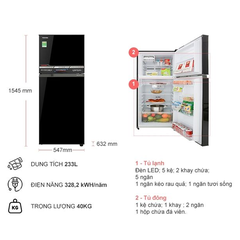 Tủ lạnh Toshiba inverter 233 lít GR-A28VM(UKG)