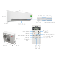 Máy lạnh Toshiba inverter 1hp RAS-H10D1KCVG-V/H10J2ACV2G-V