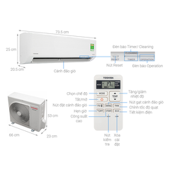 Máy lạnh Toshiba inverter 1hp RAS-H10H2KCVG-V