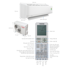 Máy lạnh Toshiba inverter 2hp RAS-H18J2KCVRG-V