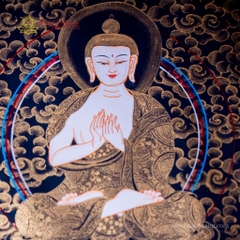 Thangka Đức Bồ Tát Quan Âm Tứ Thủ vẽ tay Nepal 127x157