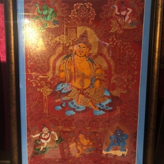 Thangka Đức Hoàng Thần Tài (Ngũ bộ Thần Tài)