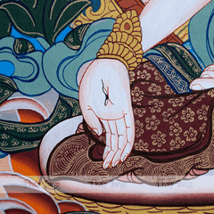Thangka Đức Tara trắng 82x62