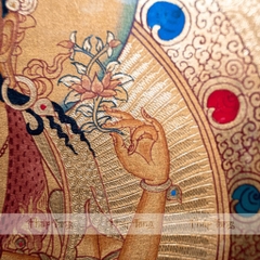 Thangka Đức Bồ Tát Quan Âm Tứ Thủ 44x55