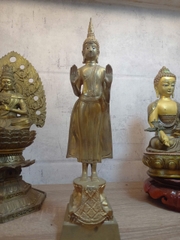 Tượng Phật Thích Ca Mâu Ni Đồng Mạ Vàng Thái Lan Thế Đứng