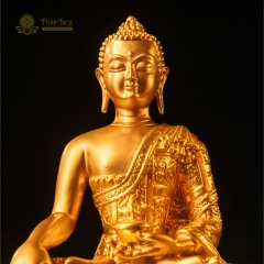 Tượng Phật A Di Đà Tướng Mật Tông Đồng Mạ Vàng 24K