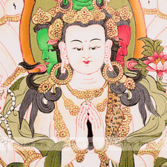 Thangka Đức Quan Âm Thập Nhất Diện 50x60