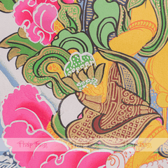 Tranh Thangka Mandala Đức Hoàng Thần Tài Vẽ Vàng 89x89cm | Pháp Tạng