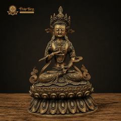 Tượng Đức Kim Cang Tát Đỏa Đồng Pháp Lam (34.5x23.5cm)