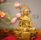 Tượng Đức Địa Tạng Vương đồng Đài Loan không mão thế ngồi 30cm