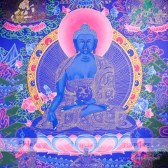 Thangka Đức Phật Dược Sư 68X62cm