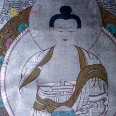 Thangka Đức Bổn Sư Vẽ Tay Tu Viện Gompa