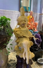 Tượng Đức Phổ Hiền gỗ mít 100cm