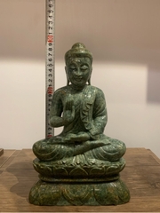 Tượng Phật Thích Ca Ngọc Phỉ Thúy Nguyên Khối 29cm - Pháp Tạng