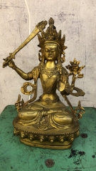 Tượng Đức Văn Thù Sư Lợi đồng đen (21x15x8cm)