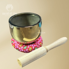 Bộ Chuông Mõ Gỗ Mít Kèm Đế & Dùi Gõ – Pháp Cụ Tụng Kinh