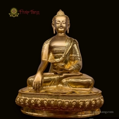 Tượng Phật Thích Ca Mâu Ni Mạ Vàng 24K Ấn Độ Ấn Xúc Địa 50cm