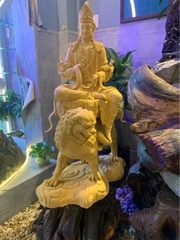 Tượng Đức Văn Thù Sư Lợi gỗ mít 100cm