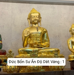 Tượng Phật Thích Ca Mâu Ni Đồng Mạ Vàng 24K Tư Thế Giáo Hóa 60cm