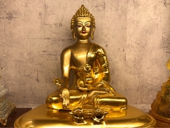 Tượng Đức Dược Sư giả cổ mạ vàng 24K đặc biệt 30cm