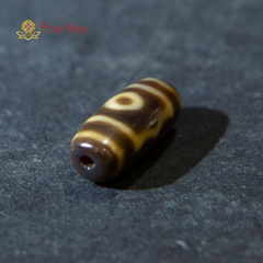 Dzi thiên châu 3 mắt thân dầu dẹt hành giả sưu tầm