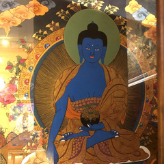 Thangka Đức Phật Dược Sư Tibet 110X145