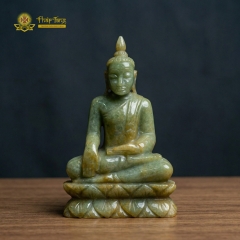 Tượng Phật Thích Ca Mâu Ni Ngọc Phỉ Thúy Nguyên Khối Myanmar