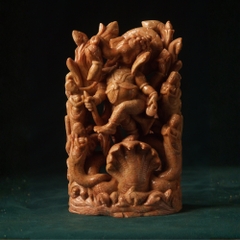 Tôn Tượng Hoan Hỷ Thiên Bồ Tát (Ganesha) đá cẩm thạch Nam Ấn cao 27cm