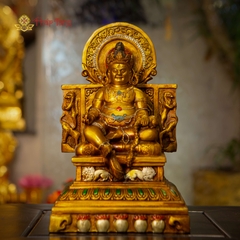 Tượng Đức Hoàng Thần Tài đồng Đài Loan pháp lam (27.5x17x15cm)