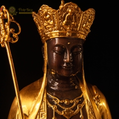 Tượng Bồ Tát Địa Tạng Vương Đồng Việt Nam Mạ Vàng 9999 40cm