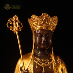 Tượng Bồ Tát Địa Tạng Vương Đồng Việt Nam Mạ Vàng 9999 40cm